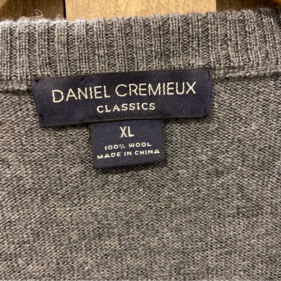 Daniel Cremieux Wool Argyle V Neck Sweater XL - Picture 3 of 8